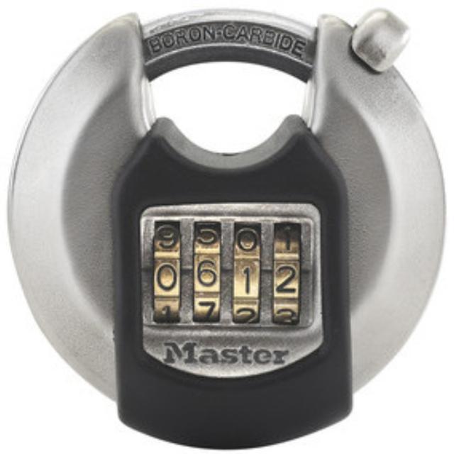 Masterlock hængelås, Diskus, m. kode, M40EURDNM