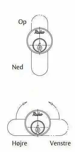 Ruko Postkasselås RB1607 Rustfri look Højre
