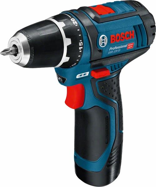 Bosch bore-/skruemaskine GSR 12V-15, 2x2,0Ah 25XTB taske