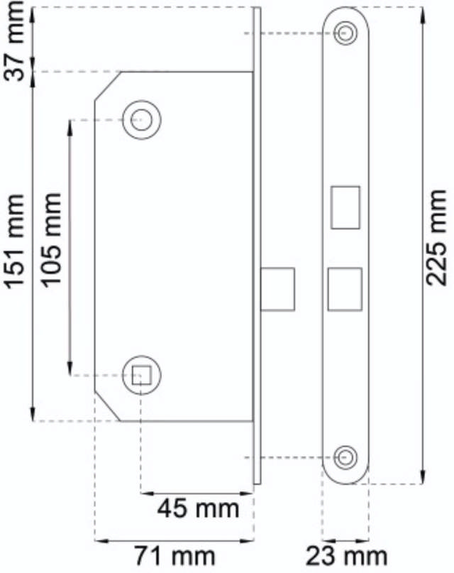 LÅSEKASSE 6565 GALV/RF 