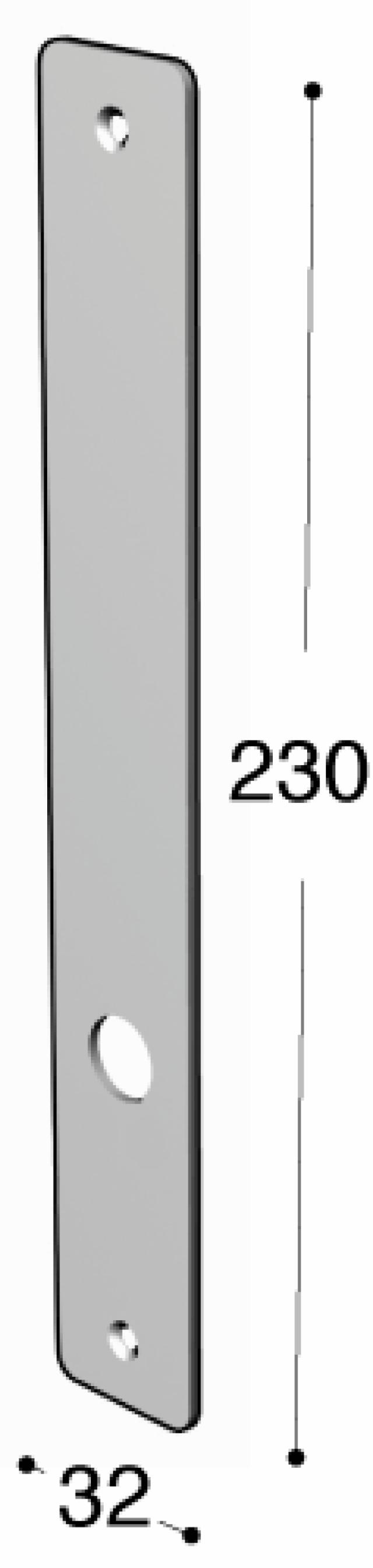 Ruko-Line smalprofil langskilt indv, blind/greb cc105mm