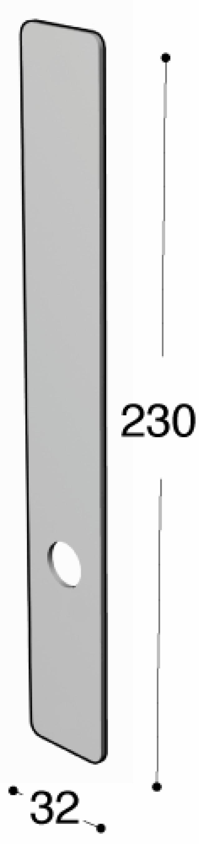 Ruko-Line smalprofil langskilt udv, blind/greb cc105mm