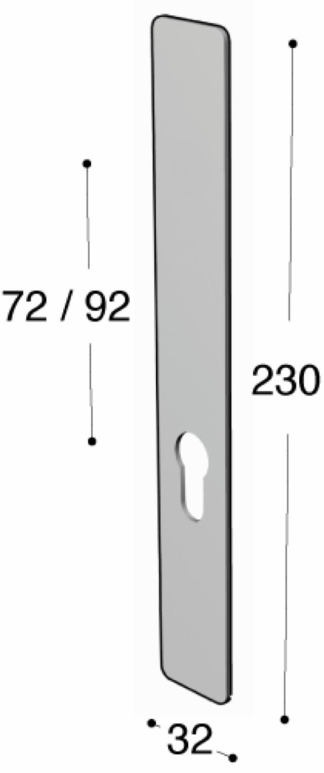 Ruko-Line smalprofil langskilt EVO, udv, DIN c: 92mm