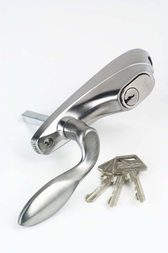 Terrassedørslås Serie 600RB, 7812 H Rustfri look GDS