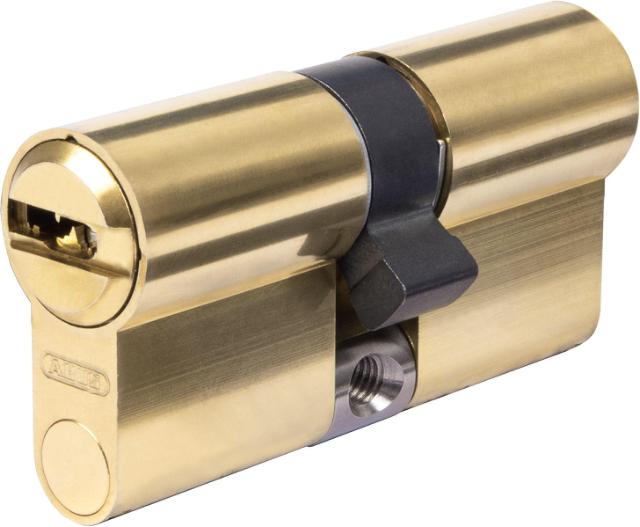 ABUS ZOLIT DOBBELT PROFILCYLINDER MED STÅLBØJLE MESSING   +0 mm ud +0 mm ind 