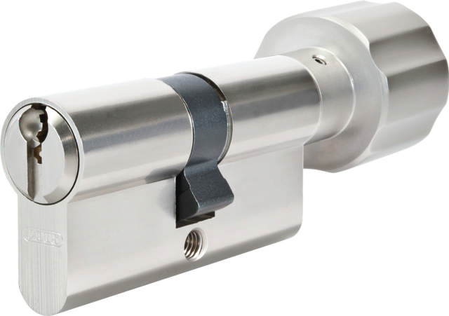 Profilcyl. m/knop. Z1L430 Rustfri Look +0 mm ud +0 mm ind 
