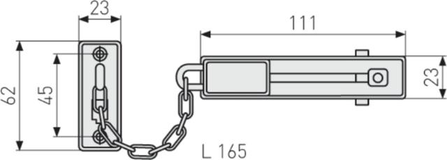 Abus sikkerhedskæde sk66/sb.