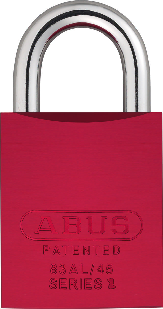 Abus Hængelås 83AL/45 S u/cyl. Til Snowman cylinder, rød
