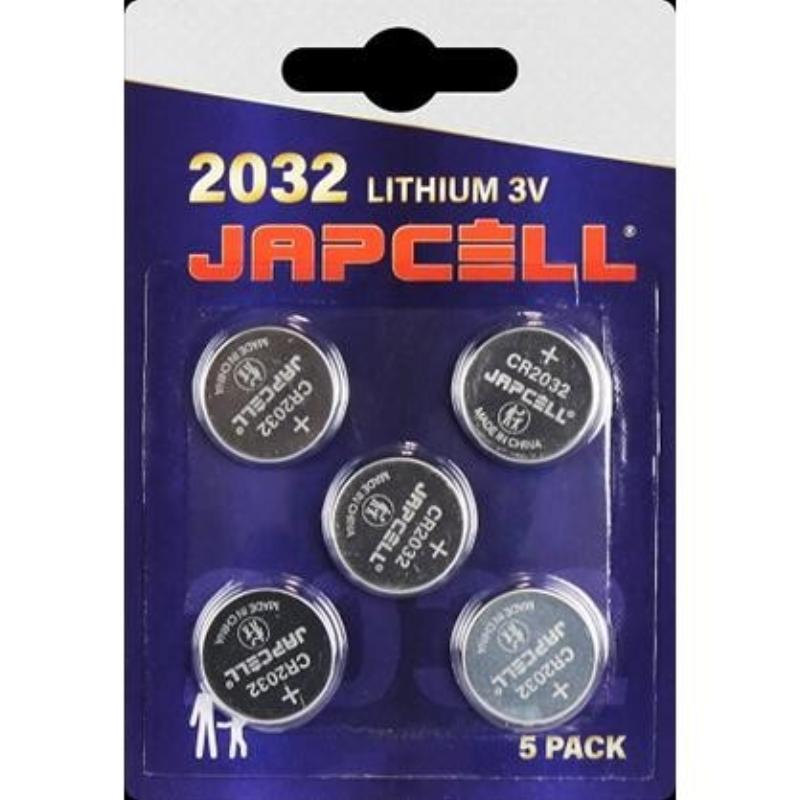 Japcell batteri CR2032 lithium batteri, 5 pak