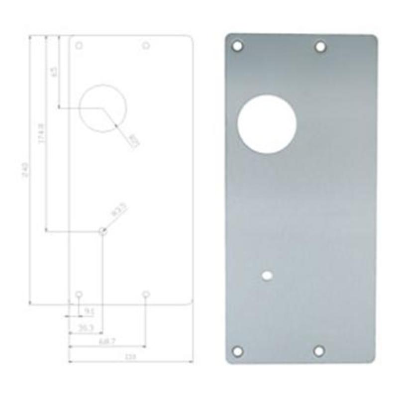 Lockit langskilt 1216 h slebet rustfrit 80011