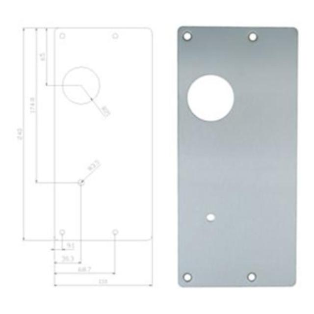 Lockit langskilt 1216 h slebet rustfrit 80011