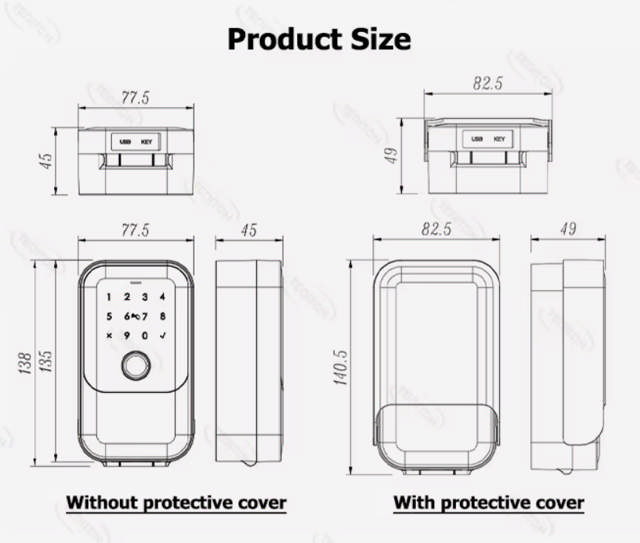 SmartZafe Pro elektronisk nøgleboks