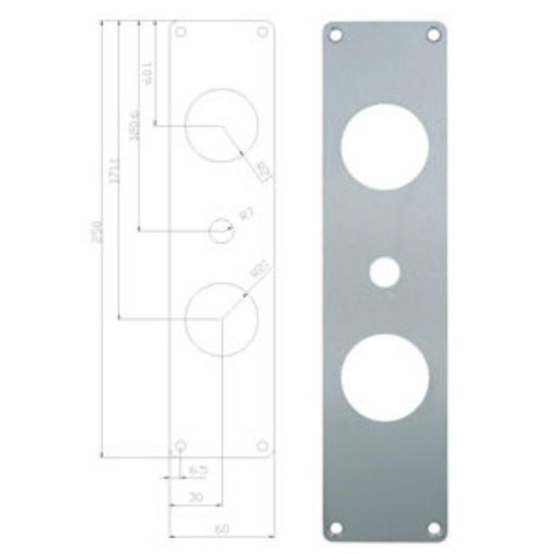 Lockit langskilt 1299 t/vrider slebet rustfrit