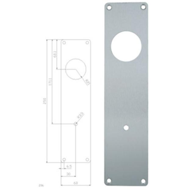 Lockit langskilt 1206 slebet rustfrit