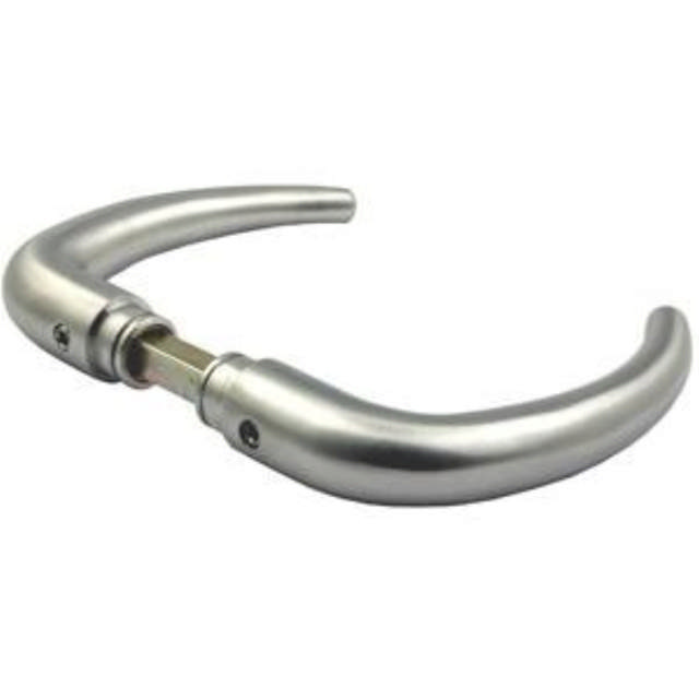 Lockit dørgreb 1000 Coupe massiv Sl. rustfri u. rosetter