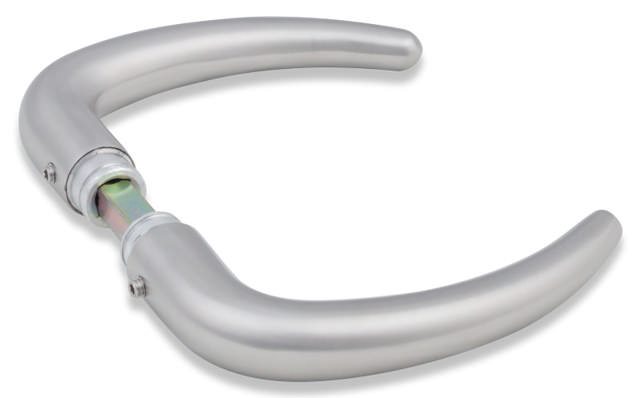 Lockit dørgreb 1000 Coupe massiv Sl. rustfri u. rosetter