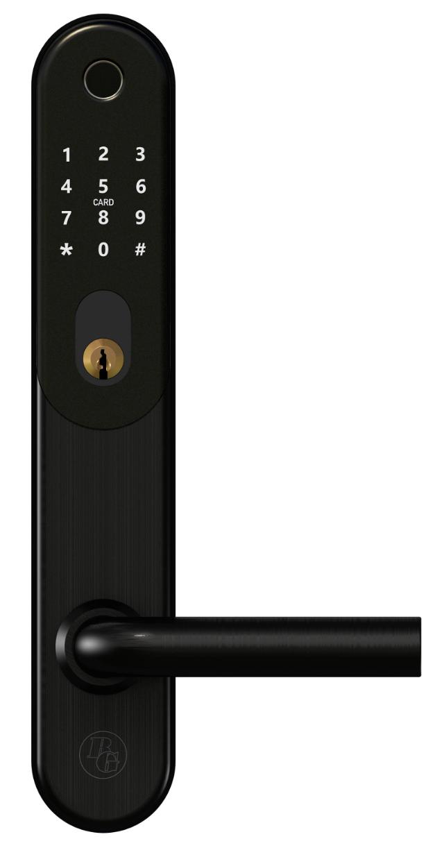 Smart Lock BG5000, sort, t/oval cyl.