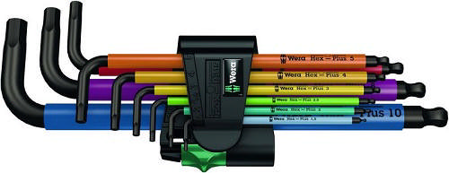 Wera unbrakonøglesæt 950/9 metrisk, 9 dele