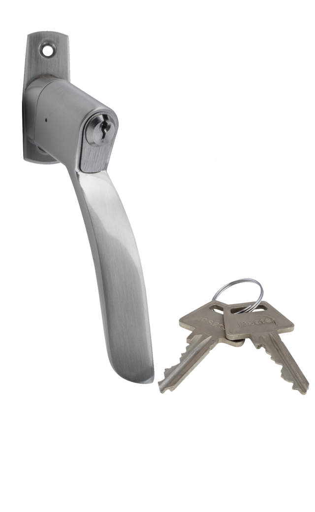 Lockit vinduesgreb, t/ smal ramme, H, inkl. cyl. og 2 ngl.