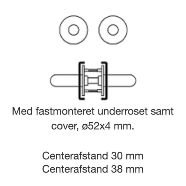 Randi dørgreb 1021084AB L-form 19mm m/clips(34-58mm)