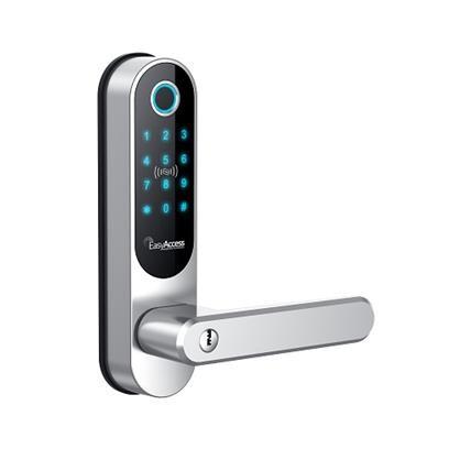 EasyTouch kodelås 808, fingeraftryk G2, Bluetooth, alu/sort