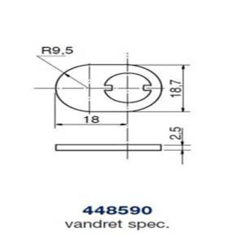 Ruko kamstykke 448590 vandret spec.