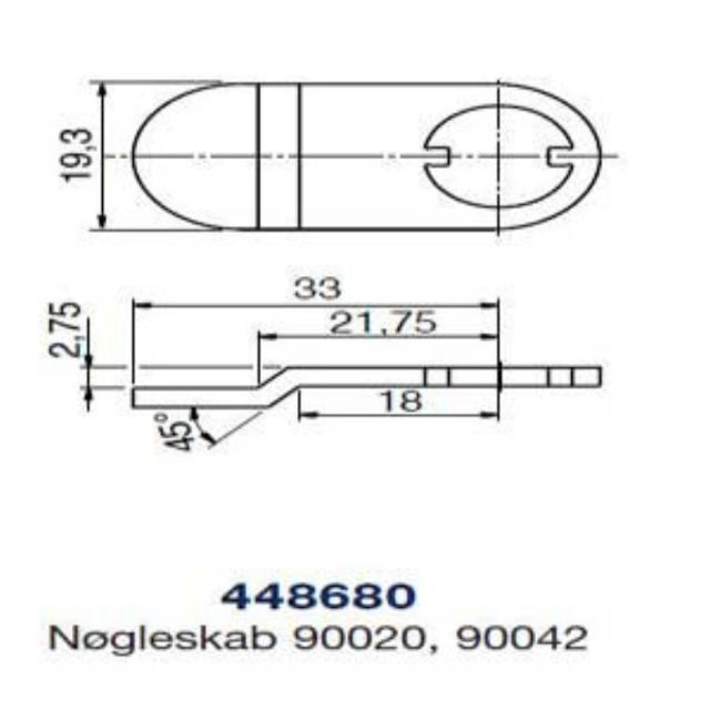 Ruko kamstykke 448680 t/nøgleskab