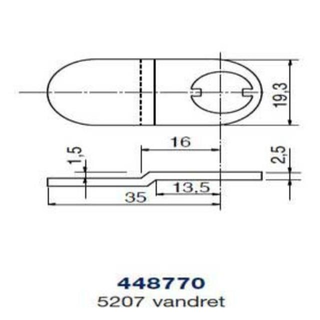 Ruko kamstykke 448770 t/5207 vandret