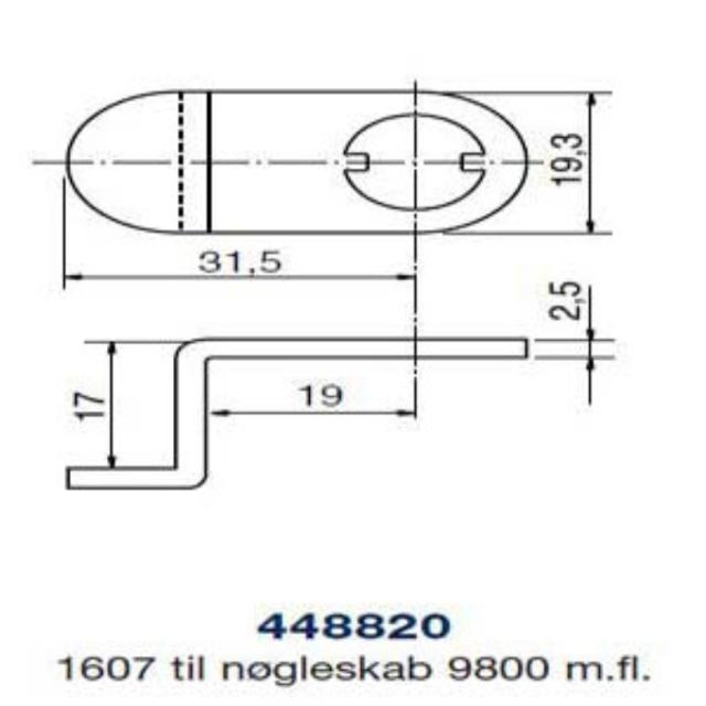 Ruko kamstykke 448820 t/1607-nøgleskab