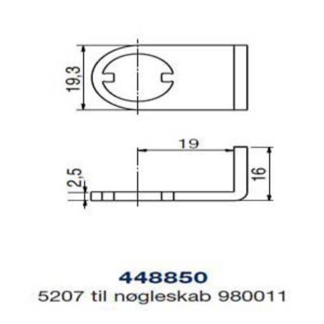 Ruko kamstykke 448850 t/5207-nøgleskab