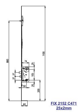 Fix halvdørslås 2152H C471