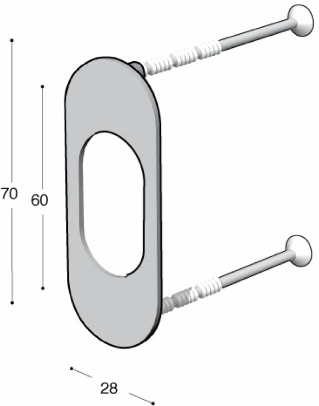 Ruko-Line cylinderroset t. oval cyl SMP inkl. M4x75 skruer