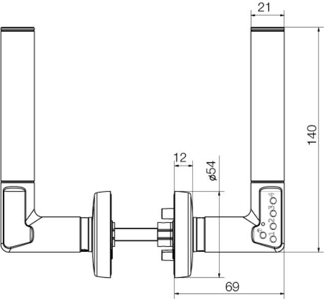 Assa Code Handle 8810 Door højre Rustfrit stål (936220)