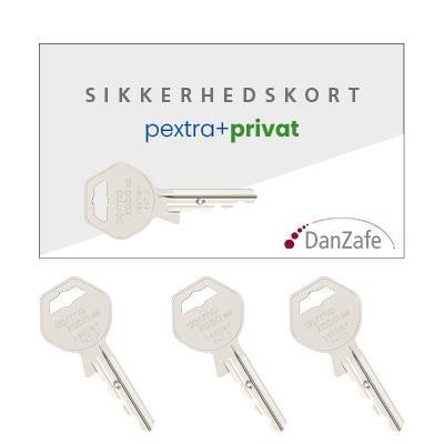 pextra+ privat Sikkerhedskort m/ 3 nøgler