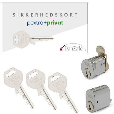 pextra+ privat Sæt, 1x4060S, 1x4007, 3xnøgler, Mat krom