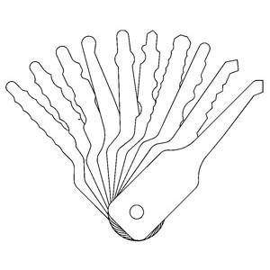 Souber Tools dirksæt (jigglers) CKJ1 til biler (10 stk.)