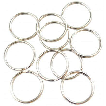 Nøglering 20mm forniklet - Pose med ca. 60 stk.