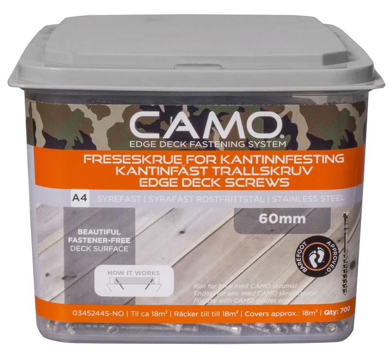 CAMO terrasseskruer 4,0x60mm A4, pk. á 700 stk