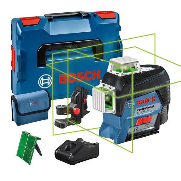 Bosch cirkellaser GLL 3-80 CG inkl. lader, batteri og holder