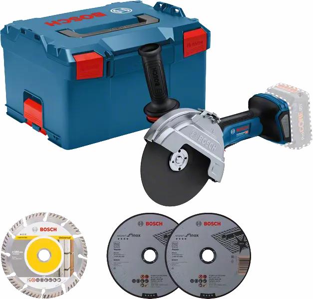 Bosch vinkelsliber GWS 18V-180 P, Solo L-BOXX