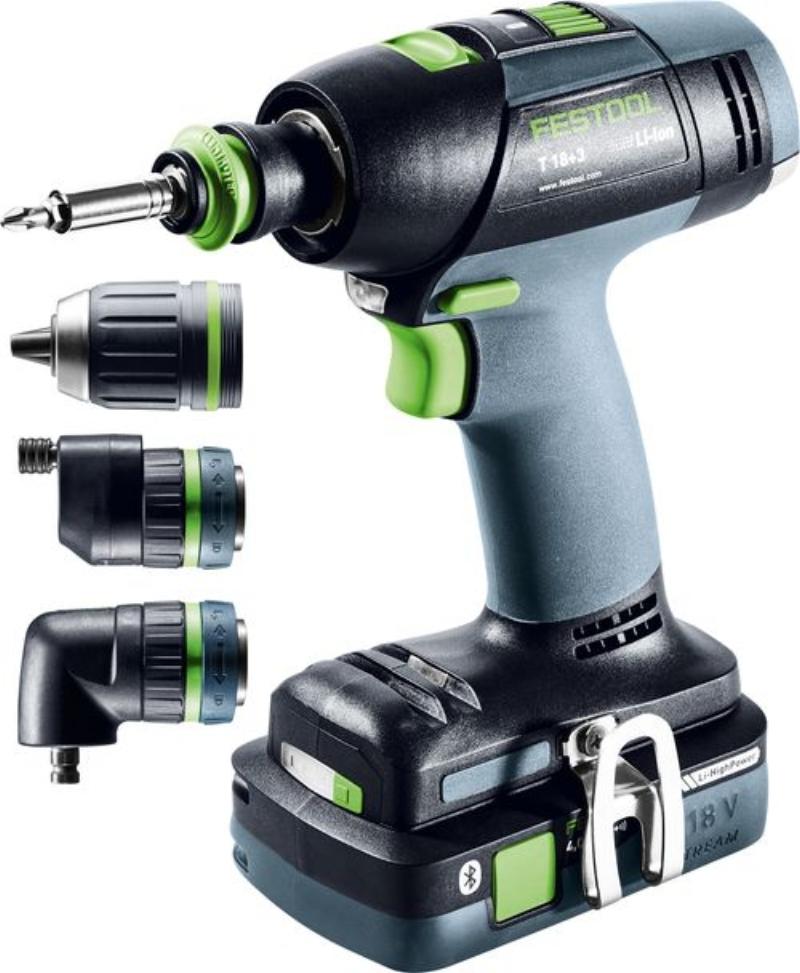 Festool Akku bore-/skruemaskine T 18+3 HPC 4,0 I-Set