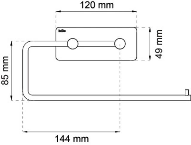 TOILETPAPIRHOLDER ANGLE RUSTFRI 