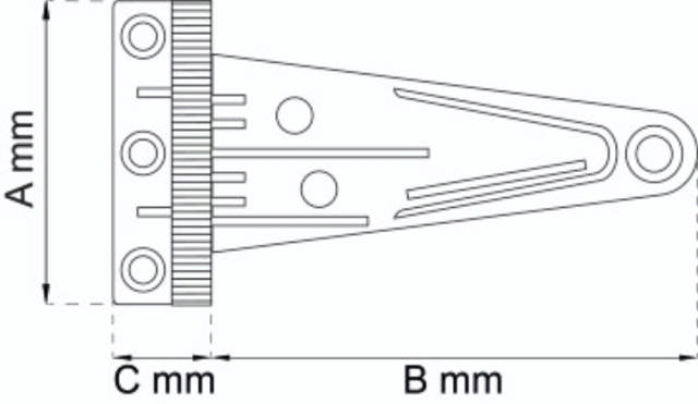 Lockit dørgreb L-form 19mm Sirius