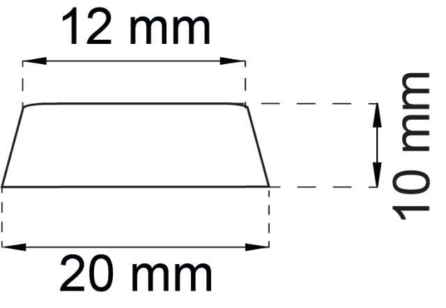 DØRSTOP GRÅ 20X10. PAKKE A 5 STK.