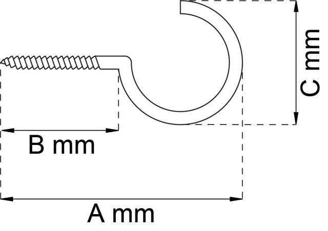 LAMPEKROG 4,0X50MM 5 STK SORT. PAKKE A 5 STK.