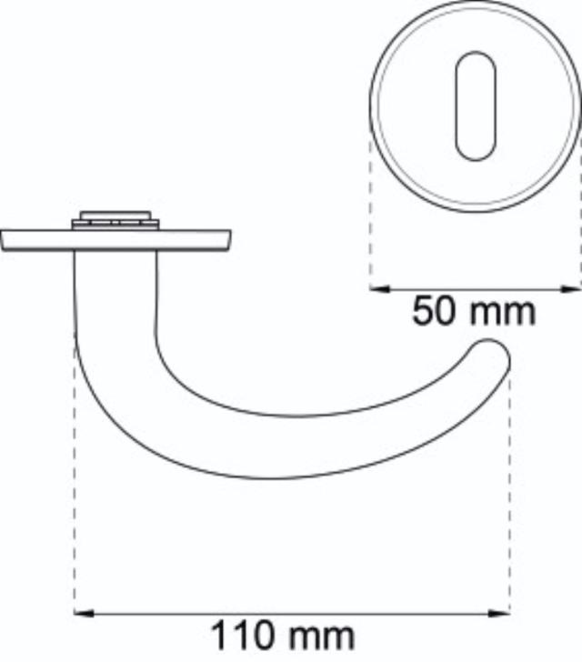 DØRGREB COUPE HVID NYLON 