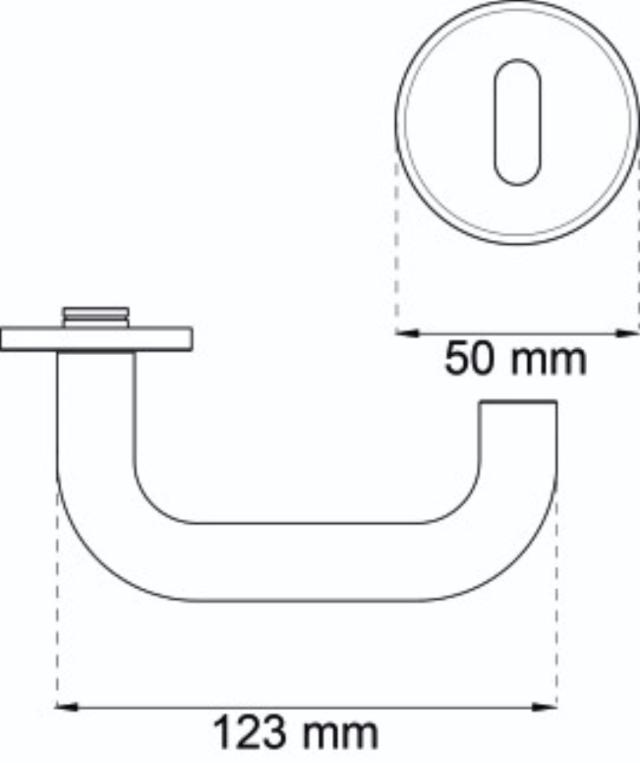 DØRGREB FUTURA HVID NYLON 