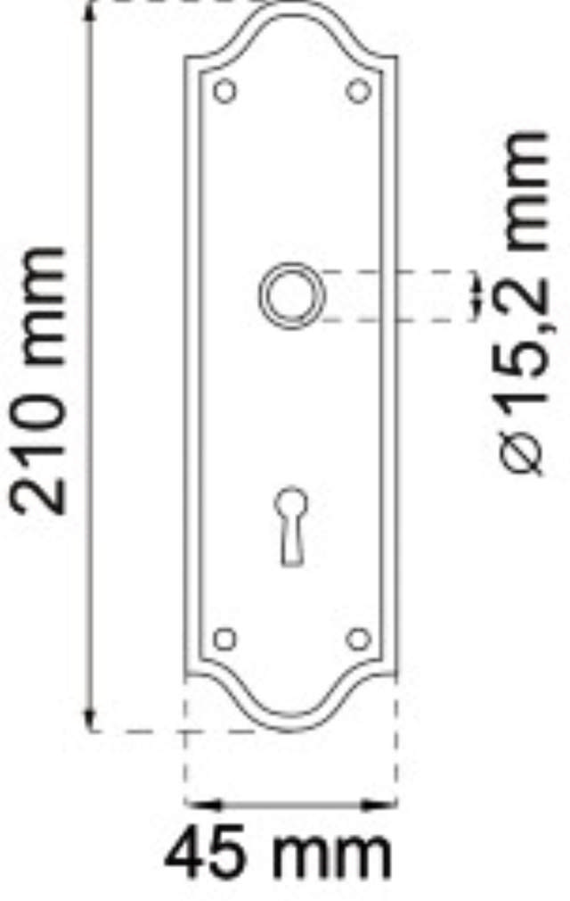 LANGSKILT 53 MESSING POLERET