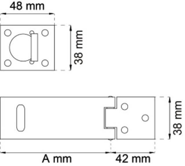 HÆNGELÅSOVERF. 115MM ELGALV 1STK 