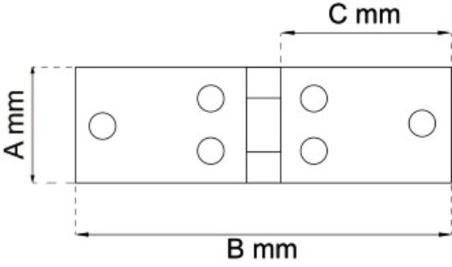 BLADHÆNGSEL 50X114MM 2STK ELGALV 